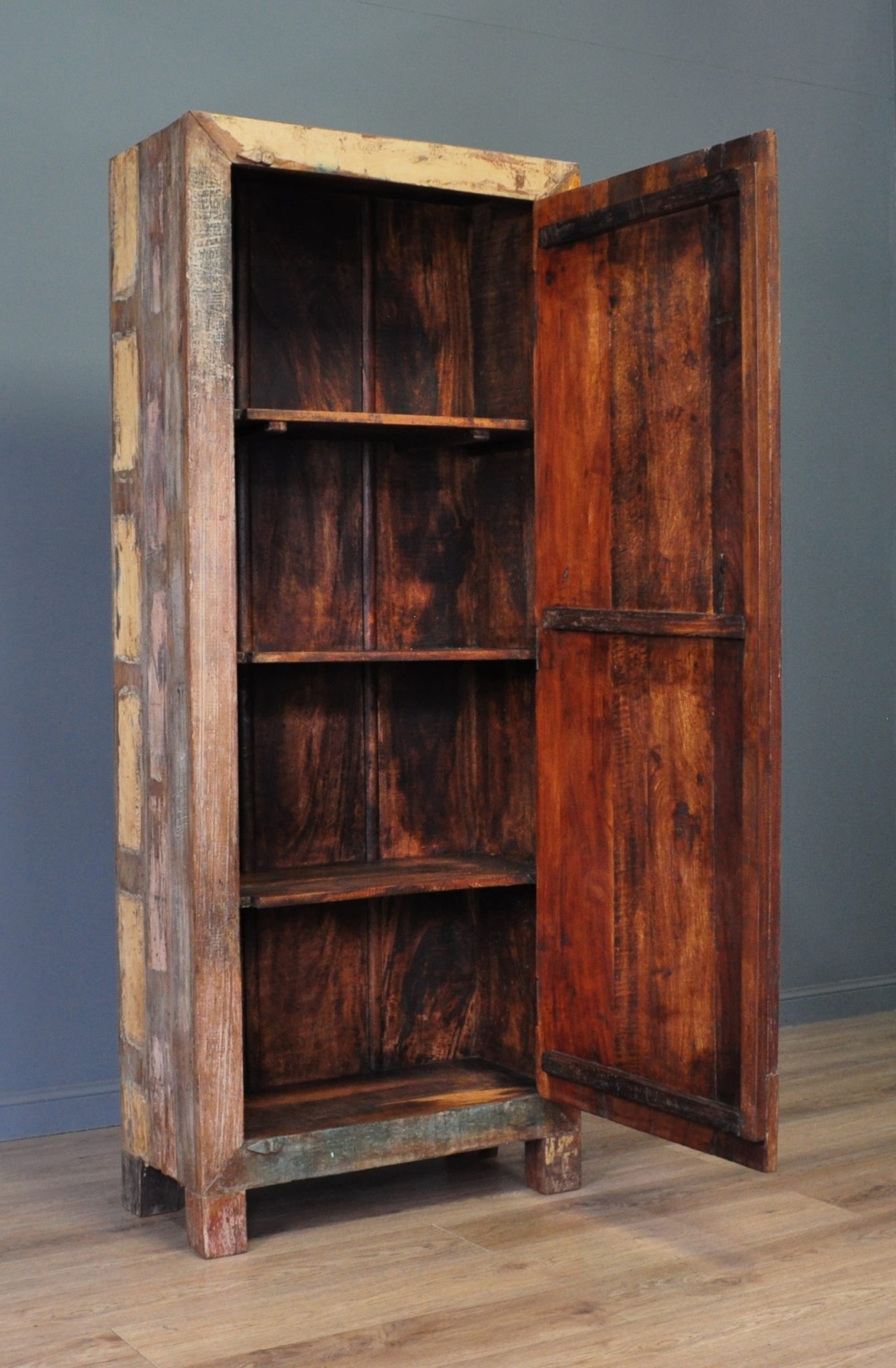 Attractive Vintage Rustic Stylish Painted Wood Pantry Country